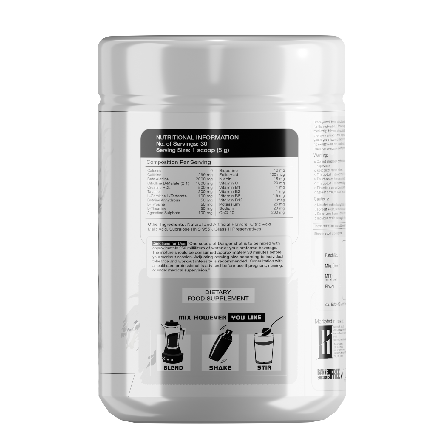 Corebuild Danger Shot Pre-workout