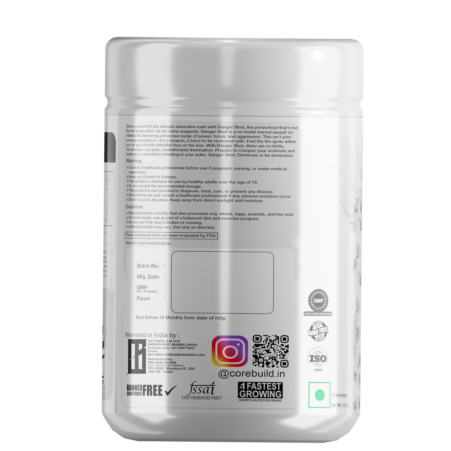 Corebuild Danger Shot Pre-workout