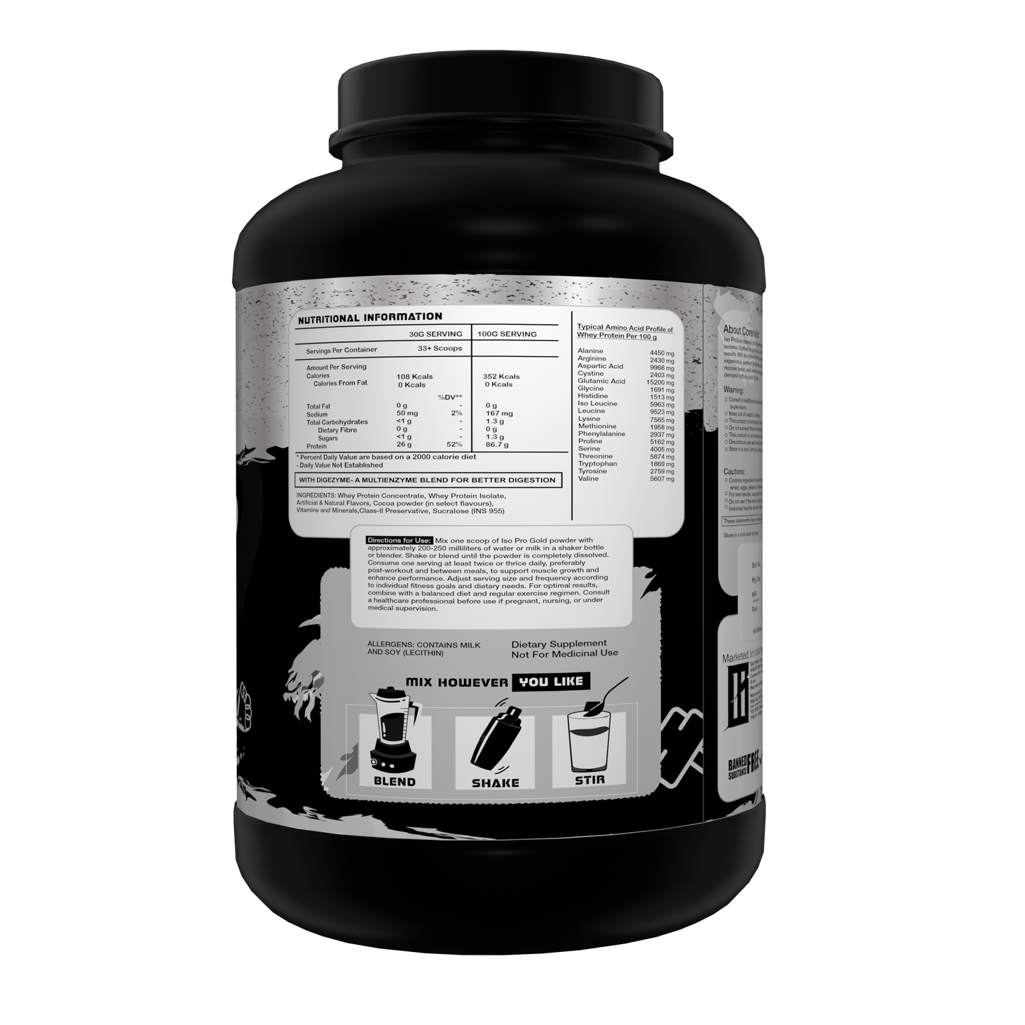 CoreBuild Iso ProGold Whey Protein Powder | Ultra-Pure Isolate + Concentrate