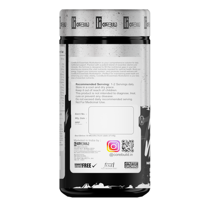 CoreBuild Essentials Multivitamin Complete Daily health and performance nutritional supplement