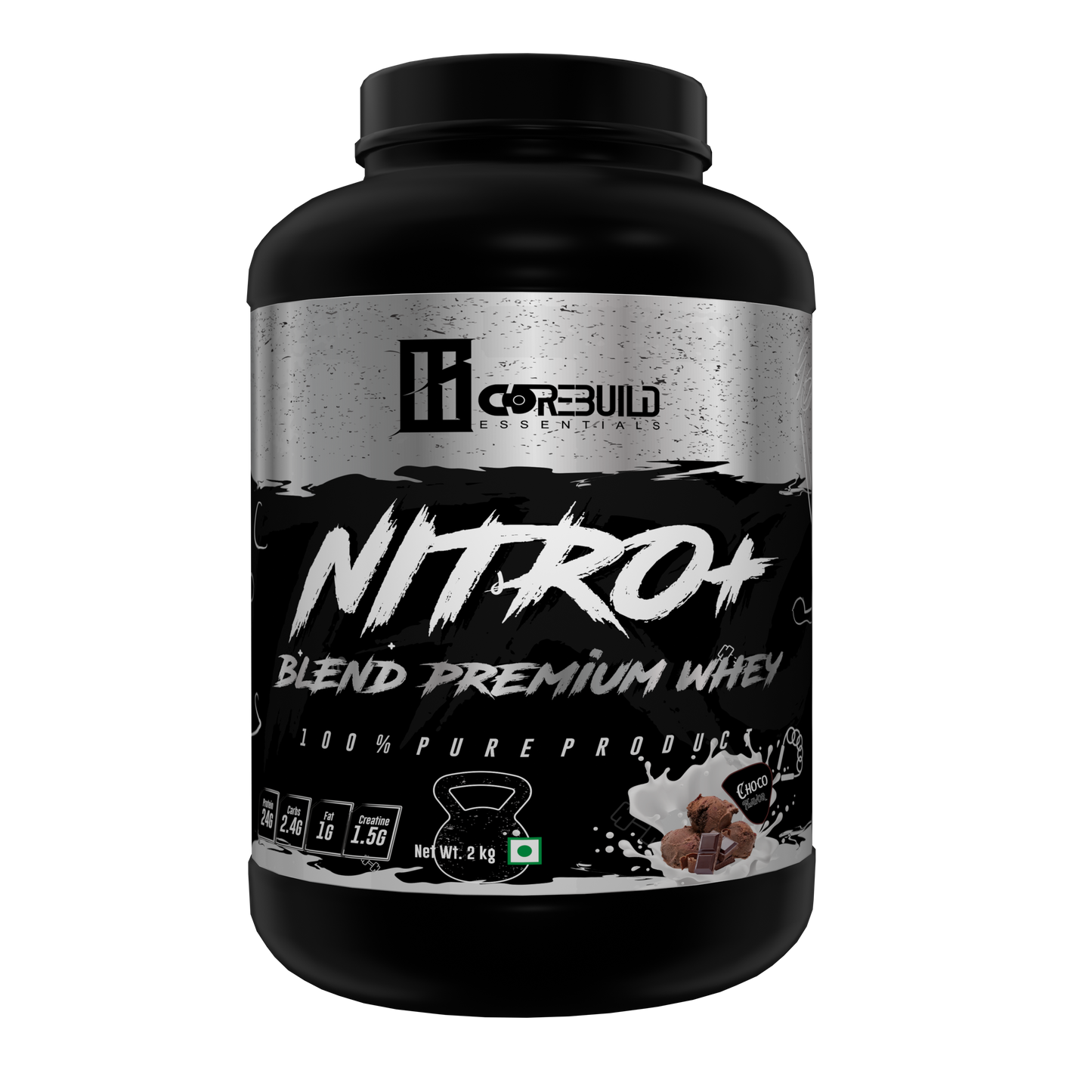 Corebuild Nitro+ Blend Premium Whey Protein | 24g Protein, 1.5g Creatine, DigeZyme® Enzymes