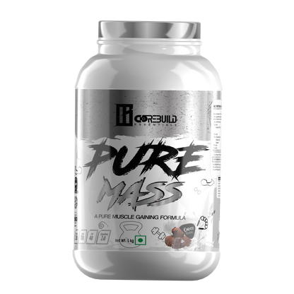 CoreBuild Pure Mass Gainer Powder | High-Calorie Muscle Builder | Vitamins & Minerals | Clean Bulking & Faster Recovery