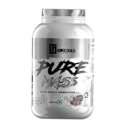 CoreBuild Pure Mass Gainer Powder | High-Calorie Muscle Builder | Vitamins & Minerals | Clean Bulking & Faster Recovery