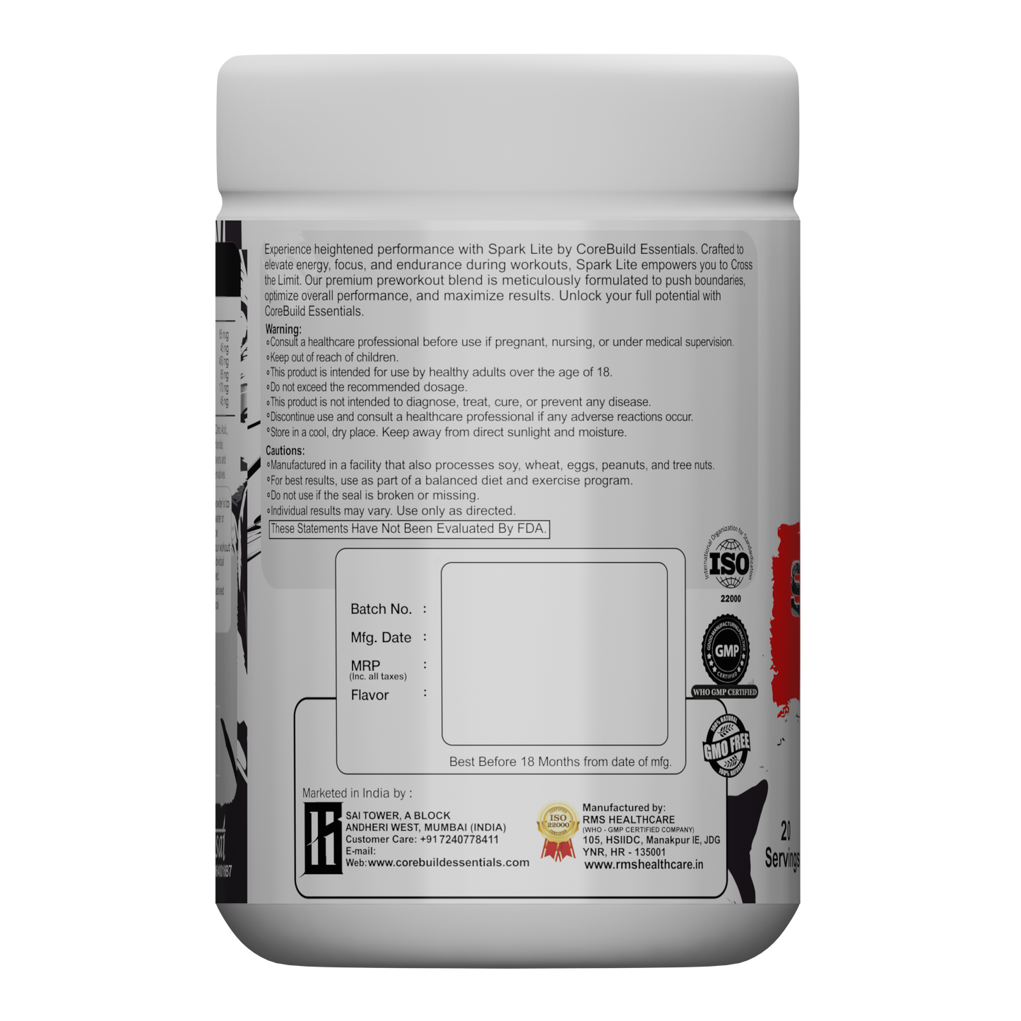 CoreBuild Spark – Advanced Pre-Workout Supplement for Energy, Focus & Strength